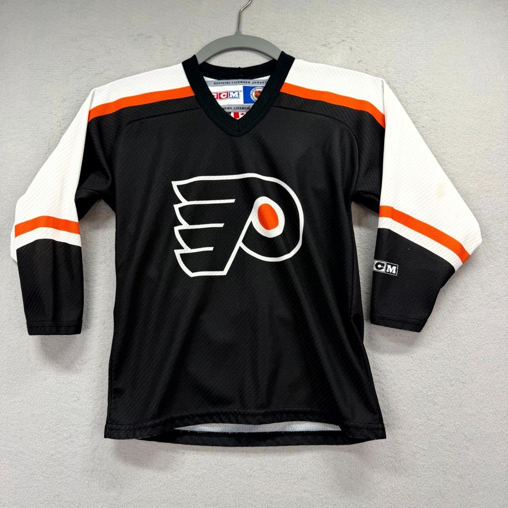 Philadelphia Flyers Jersey Boys OS White Black John LeClair #10 CCM NHL Hockey